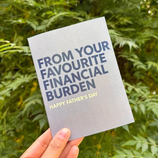 Dad Financial Burden Card