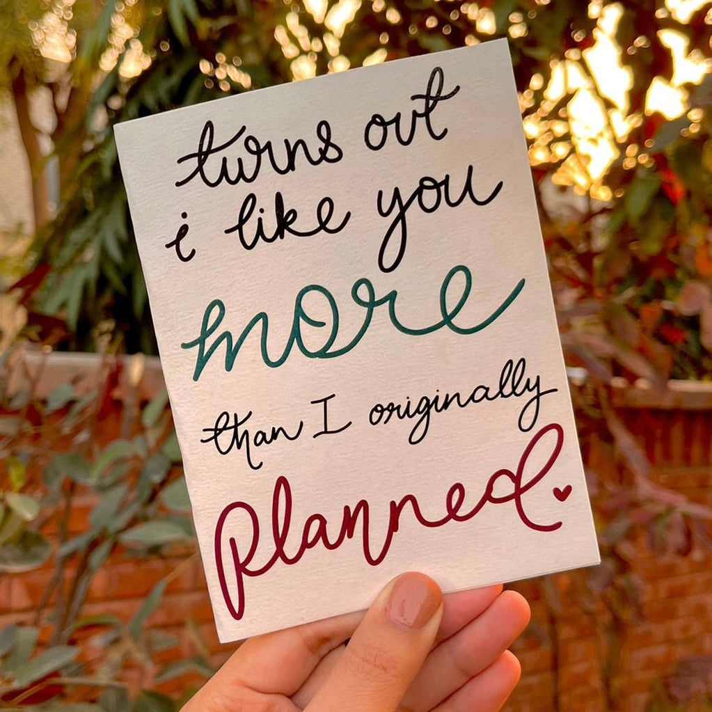 More than originally planned Card