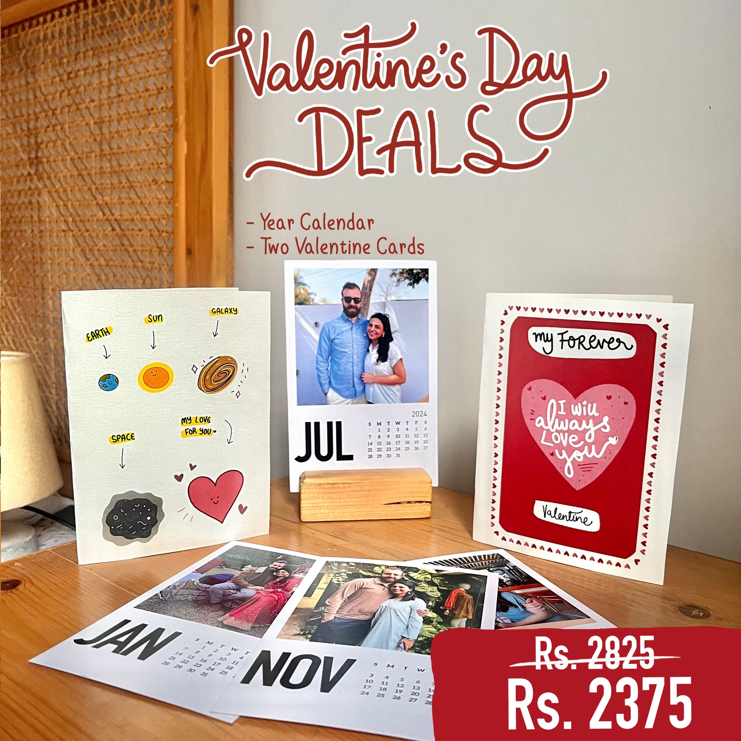 Deal 5 (Calendar, Two Valentine Cards)