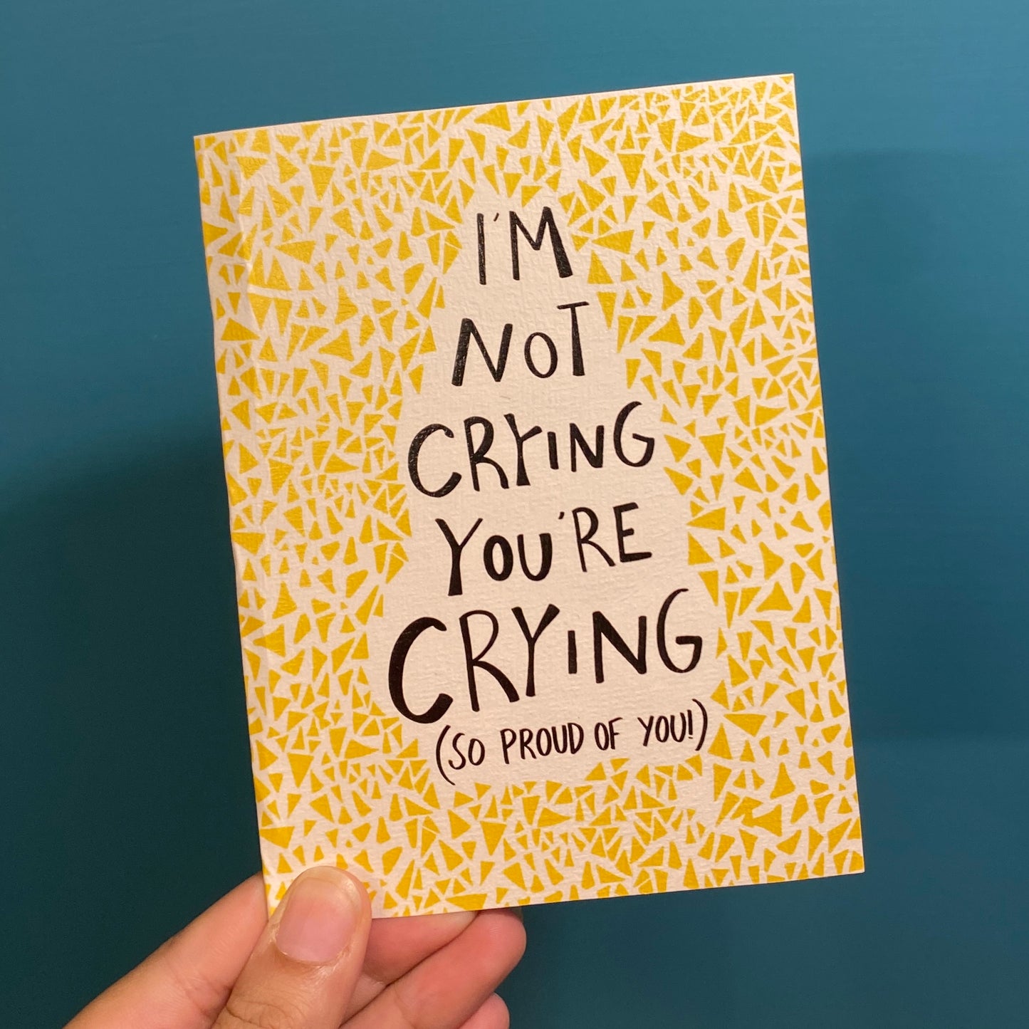Not crying, proud of you Card ✈️