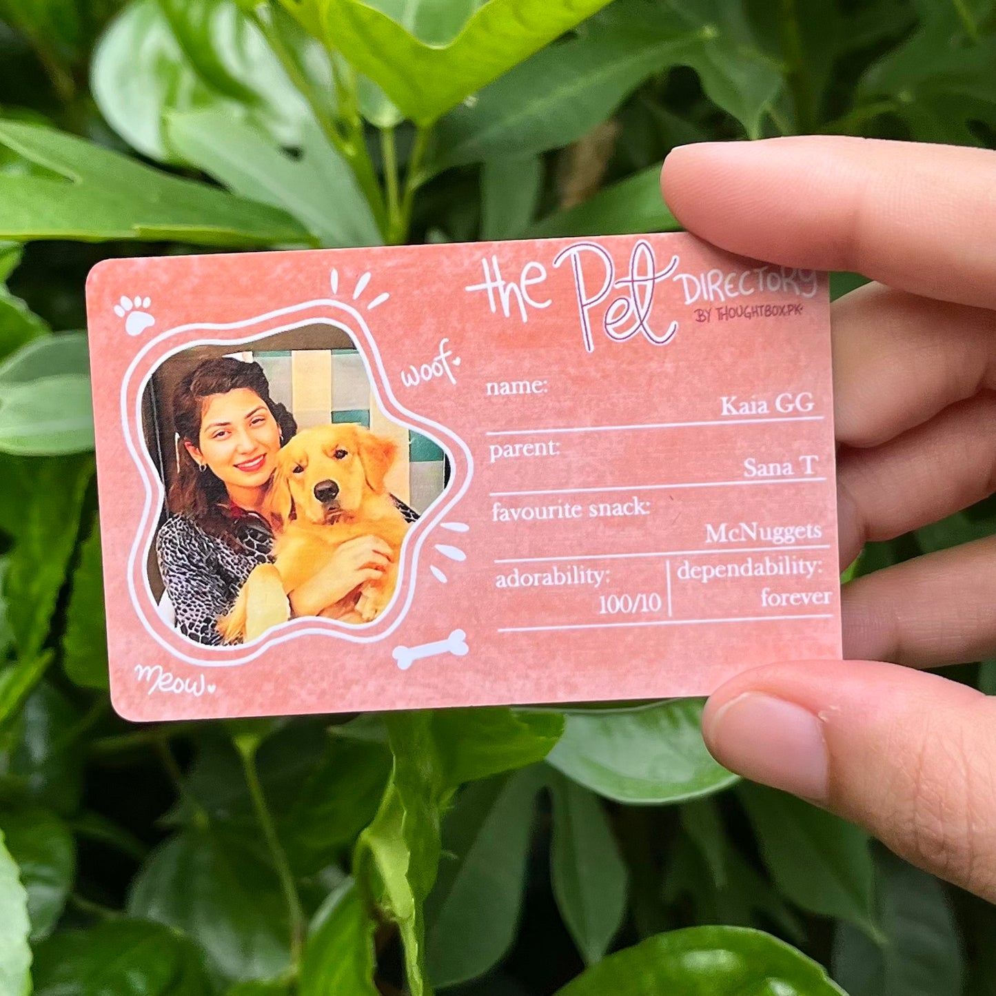 Pet's Wallet Card