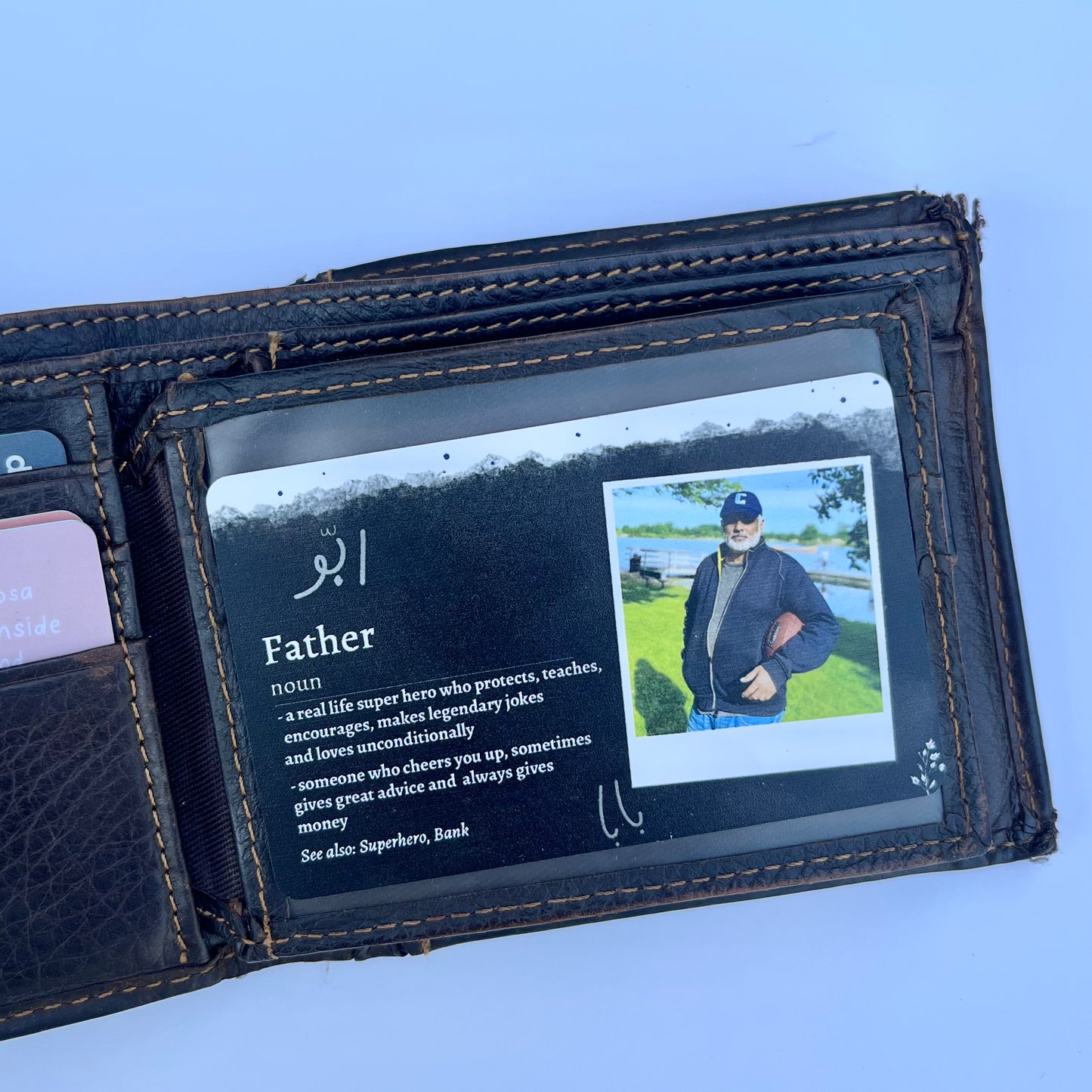 Dad Text Wallet Card