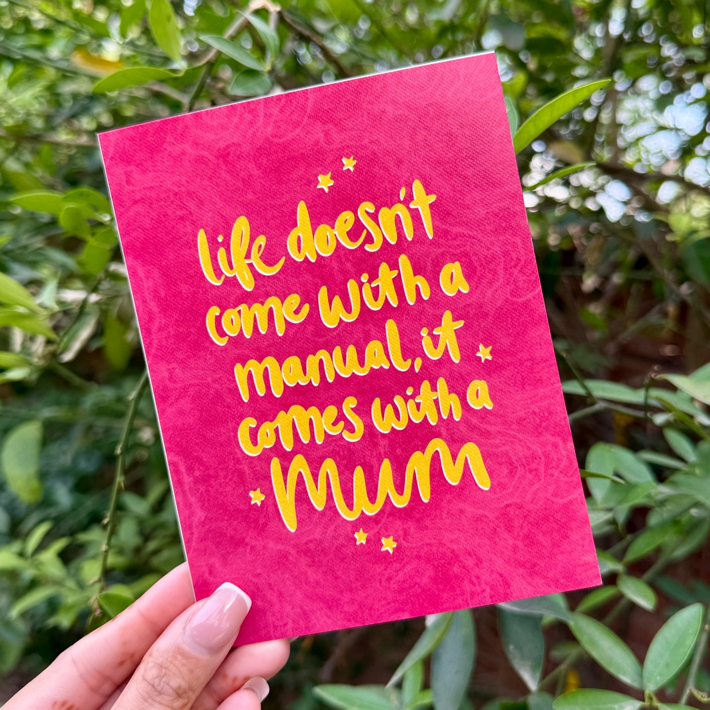 Mum Manual Card