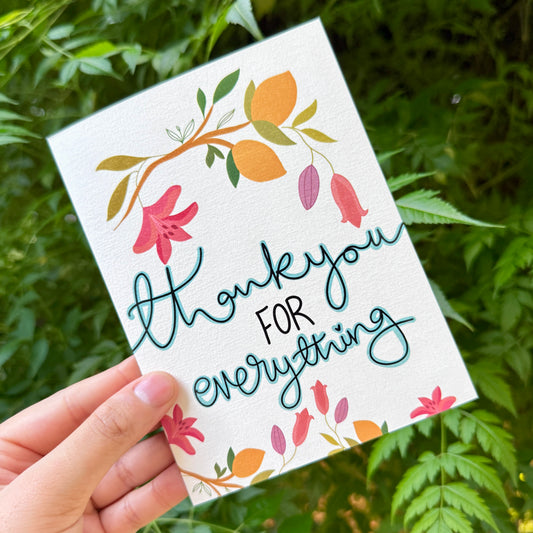 Thank You For Everything Card