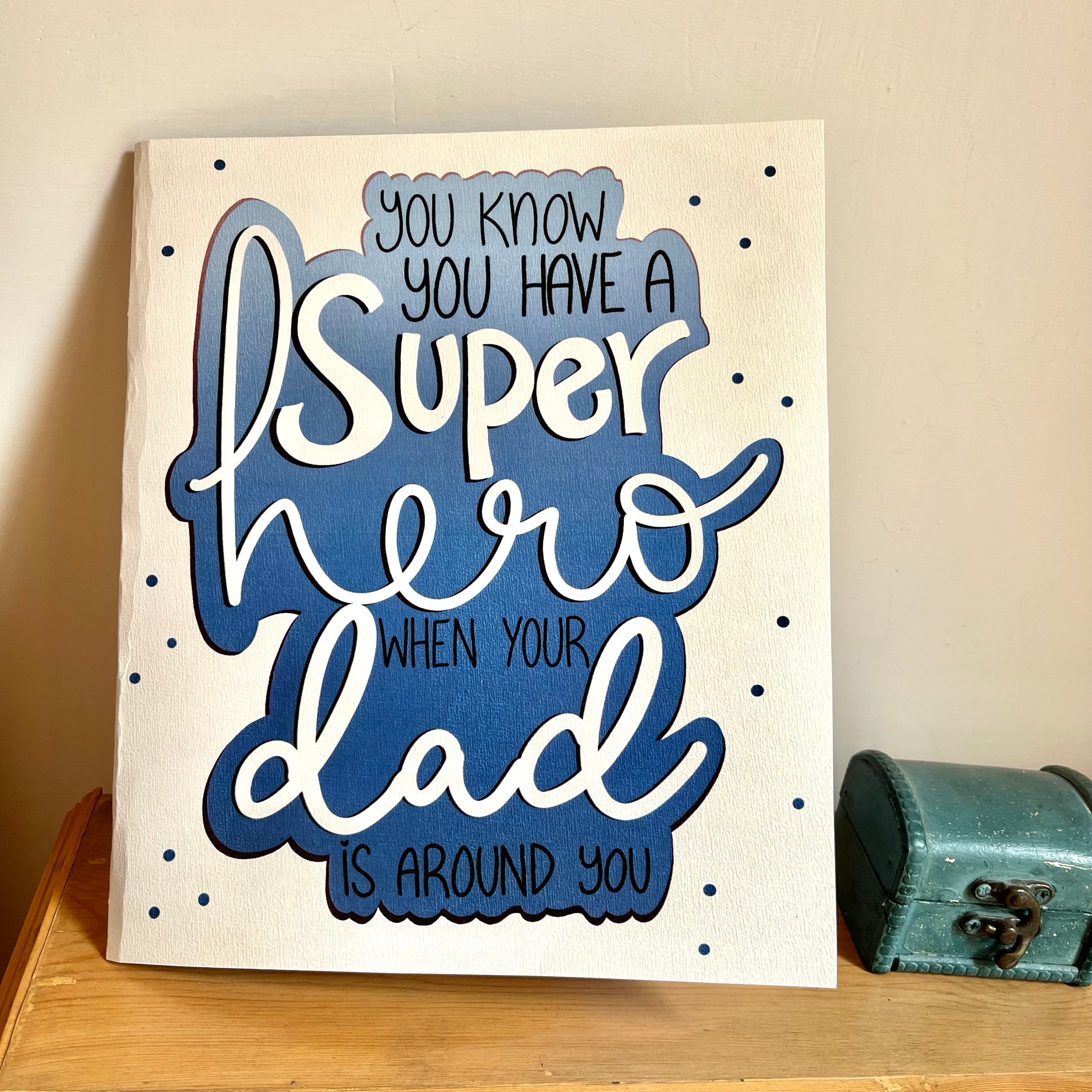 Super Hero Dad Cardlet