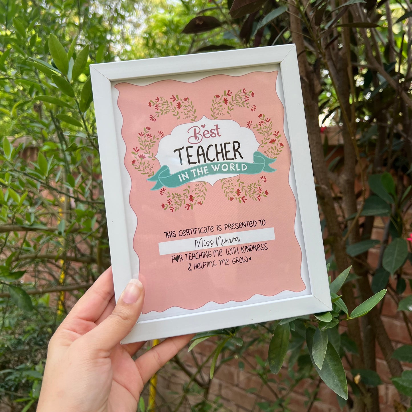 Teacher's Deluxe Basket: Frame + Mug + Tote bag + 2 Cards