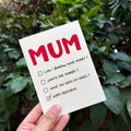 Mum Checkbox Card