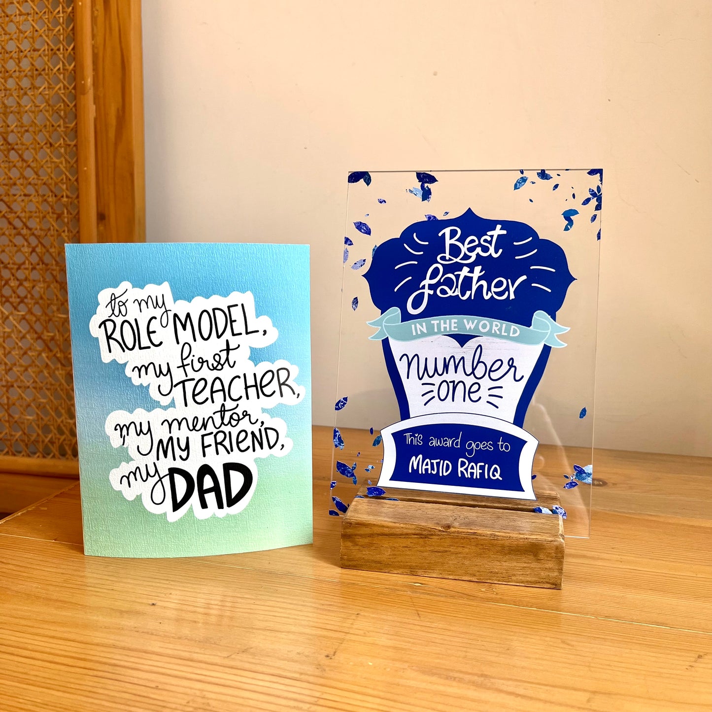 Deal 1: Dad Acrylic Award + Card