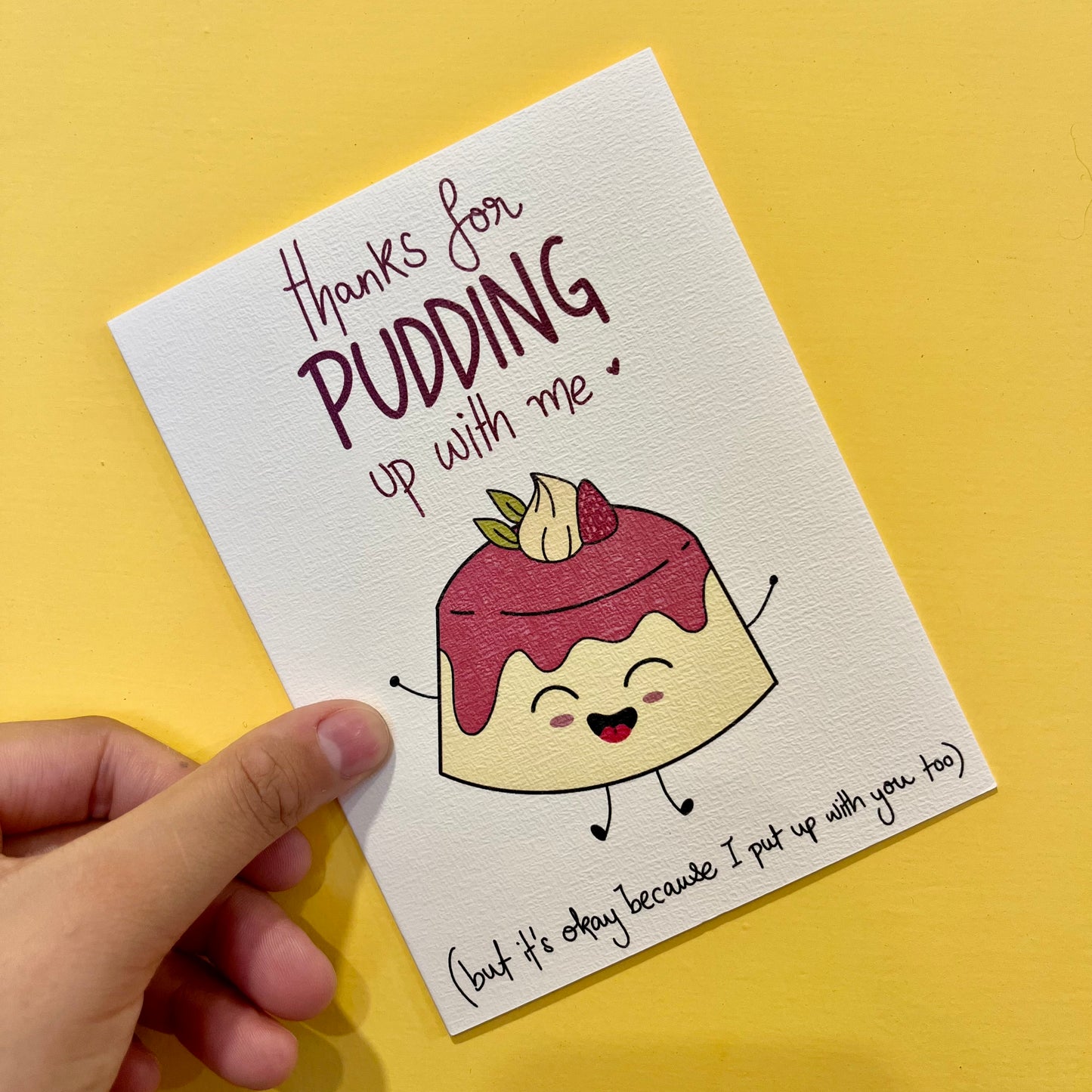 “Thanks For Pudding Up With Me” Card 🍮