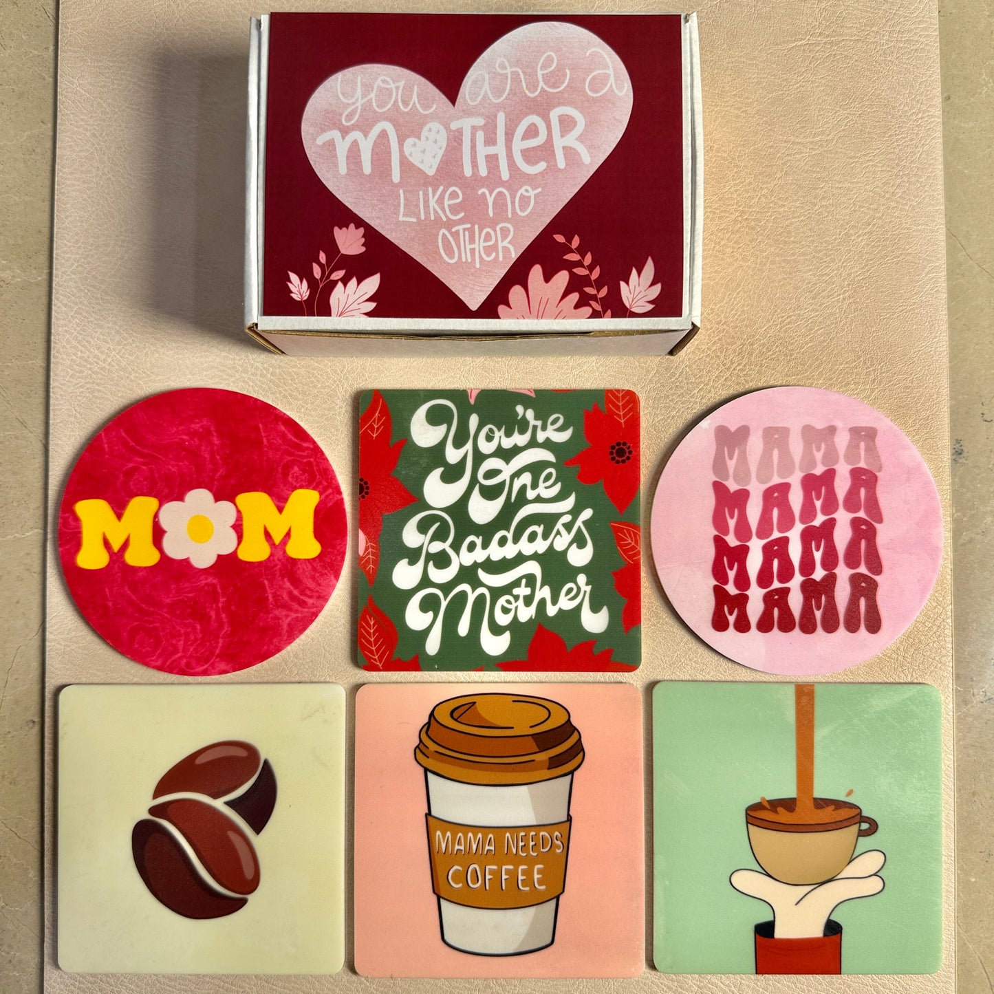 Pack of 6 Coasters (Mom Edition)