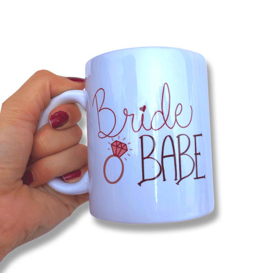 A mug boldly saying bride babe