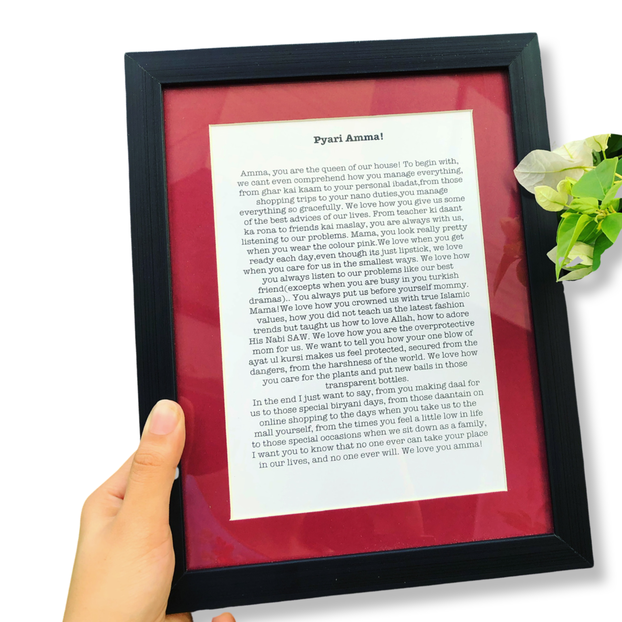 Letter Text Frame