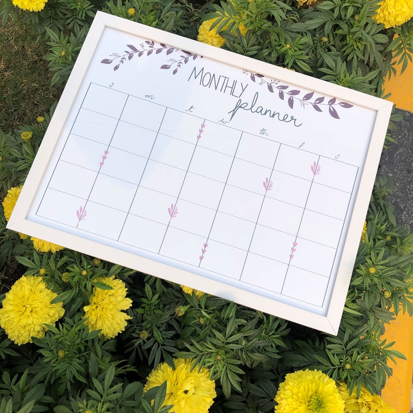 Rewritable Monthly Planner Frame