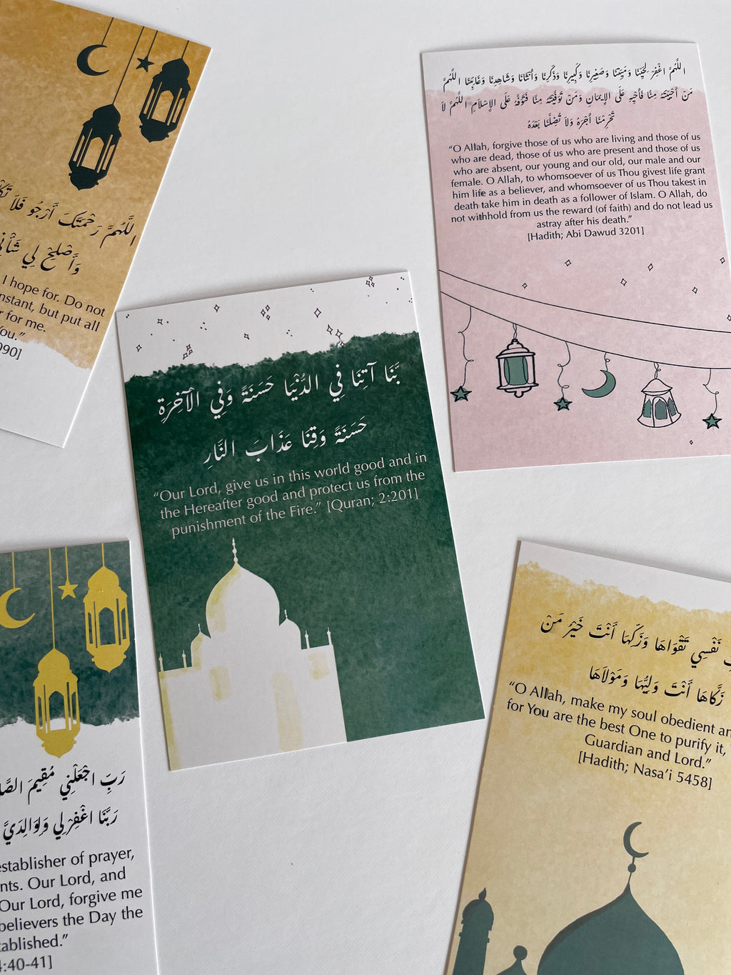 Dua Cards with Wooden Holder