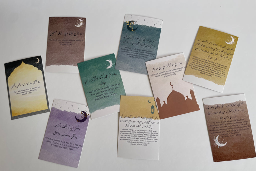 Dua Cards with Wooden Holder