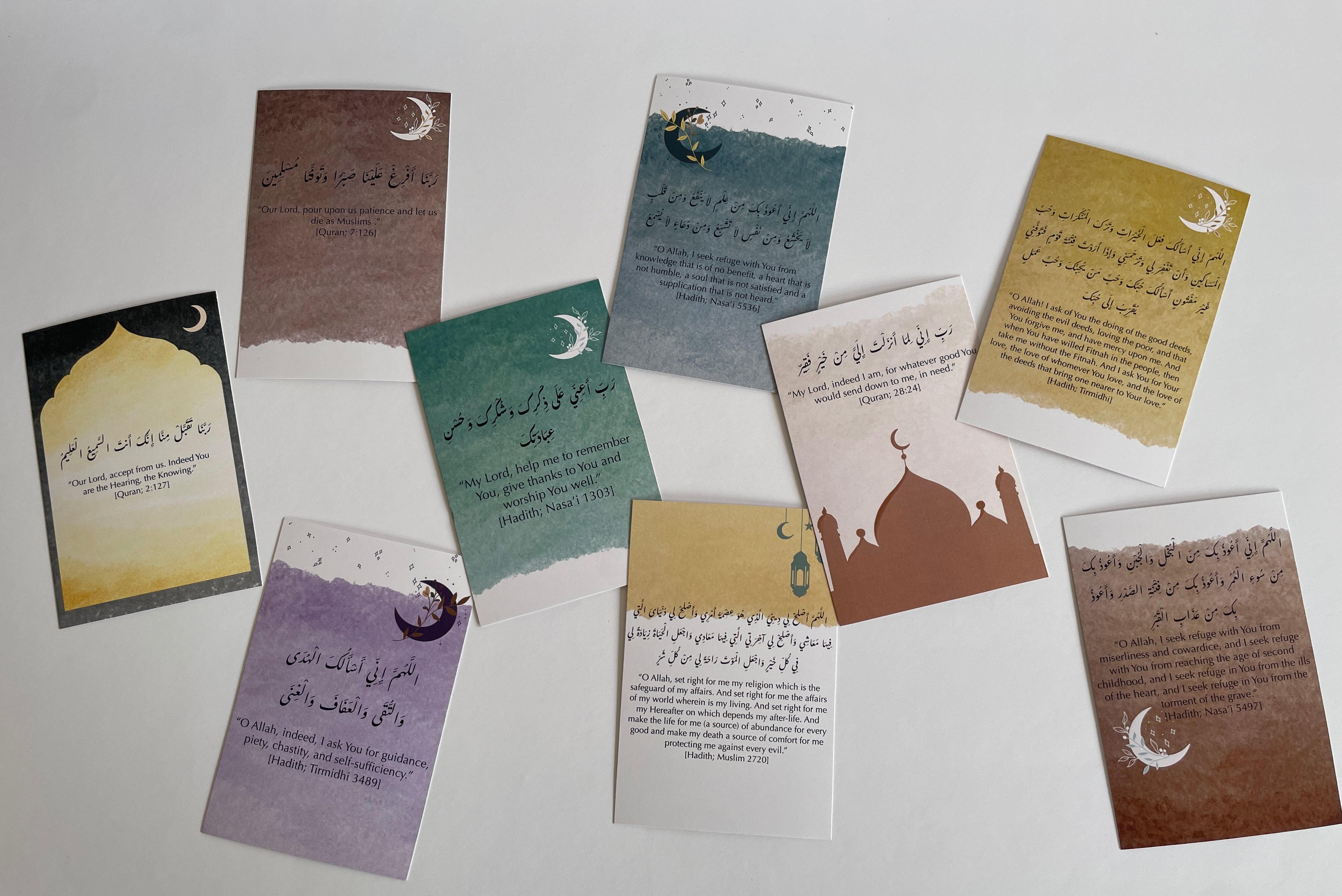 Dua Cards with Wooden Holder