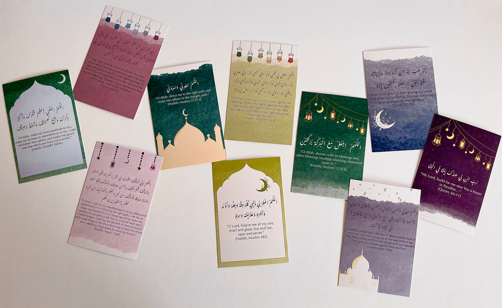 Dua Cards with Wooden Holder