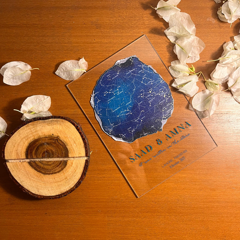 Azure Star Map Acrylic Tag