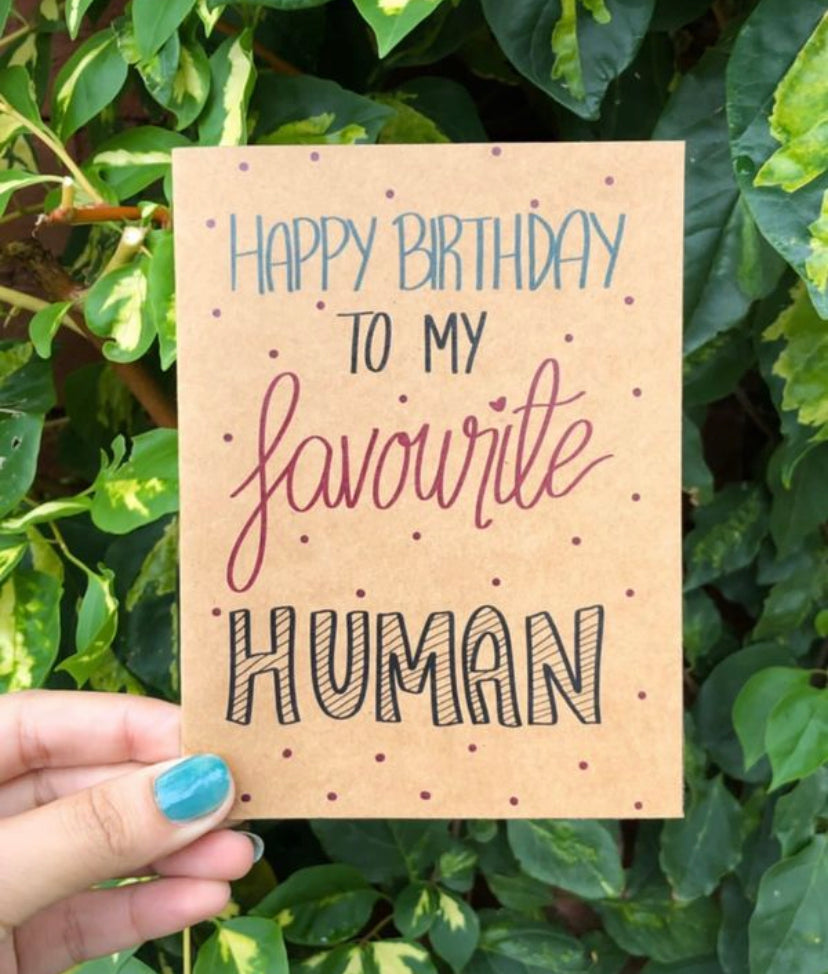 HBD FAV HUMAN Card