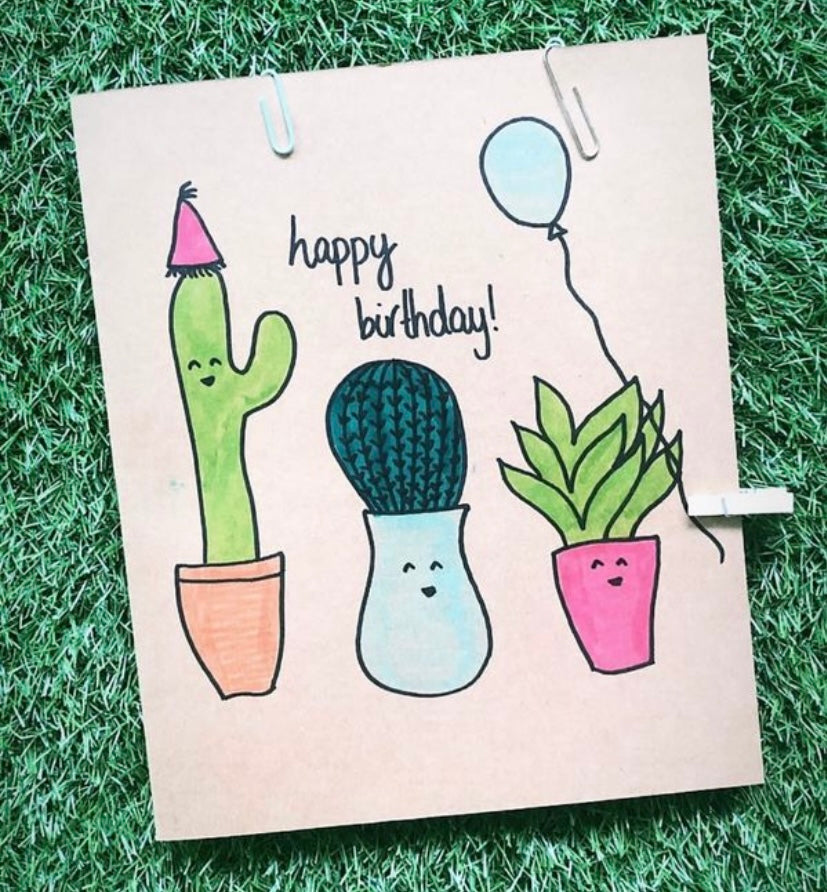 “Happy Birthday” plant Card