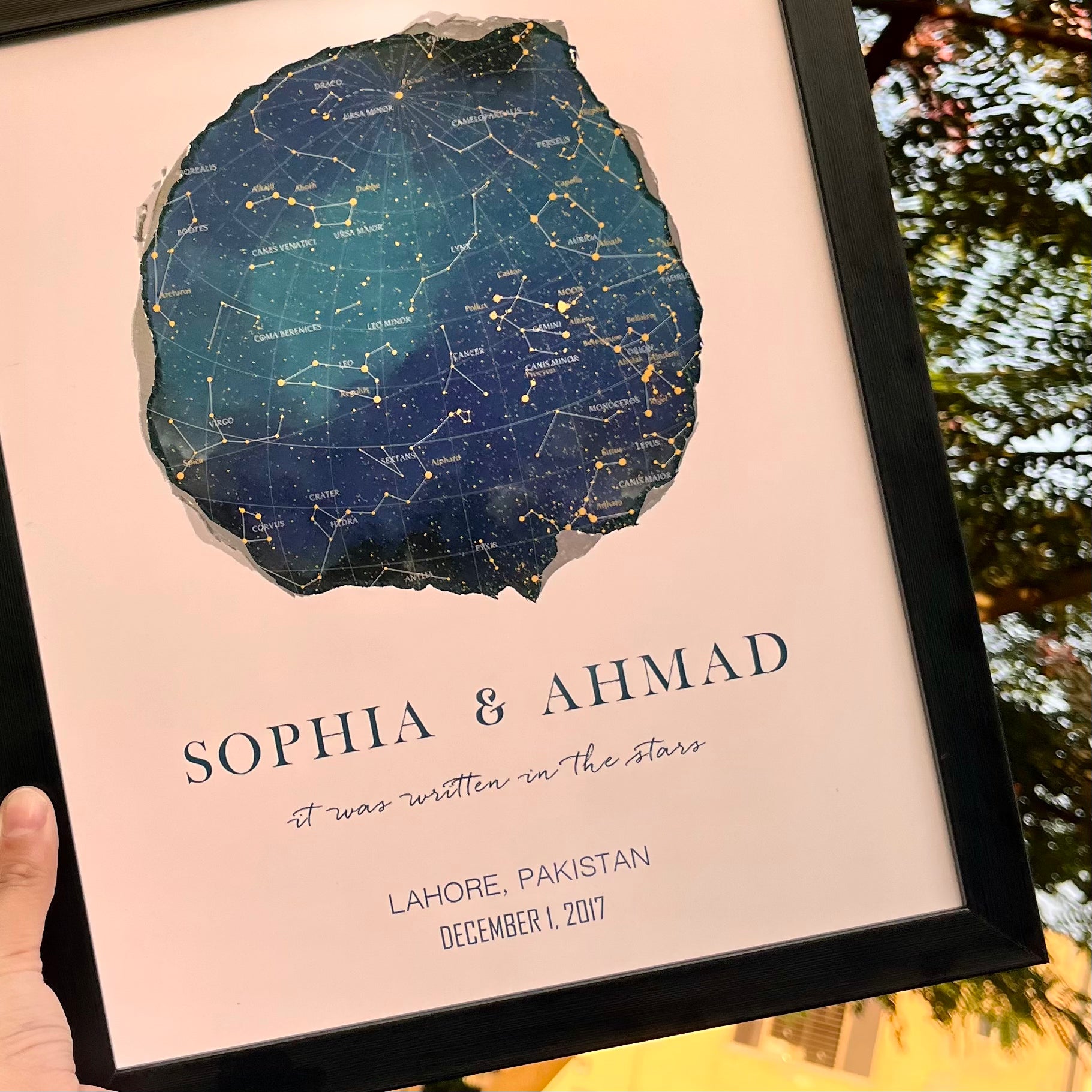 Vanilla Twilight Star Map Frame