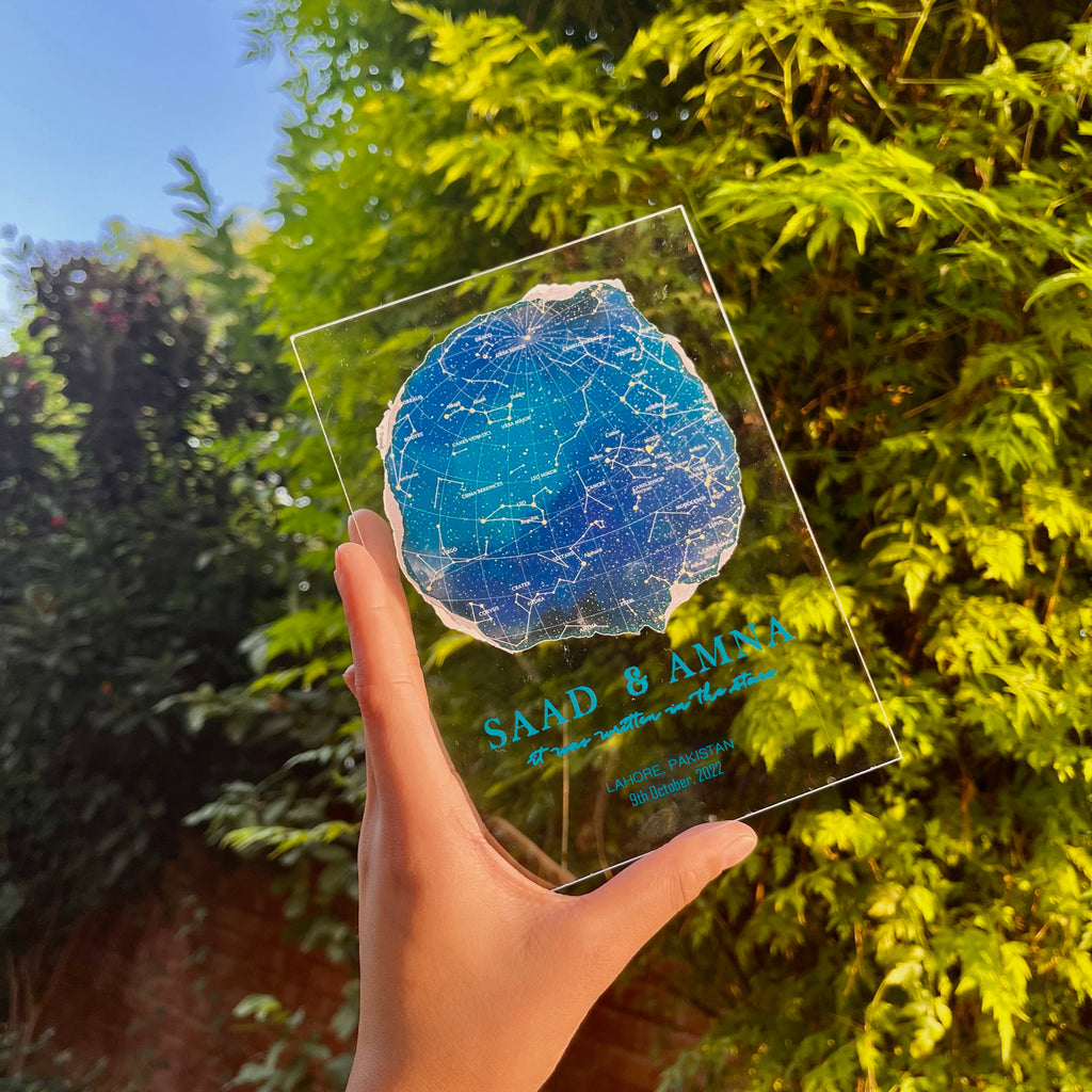 Azure Star Map Acrylic Tag