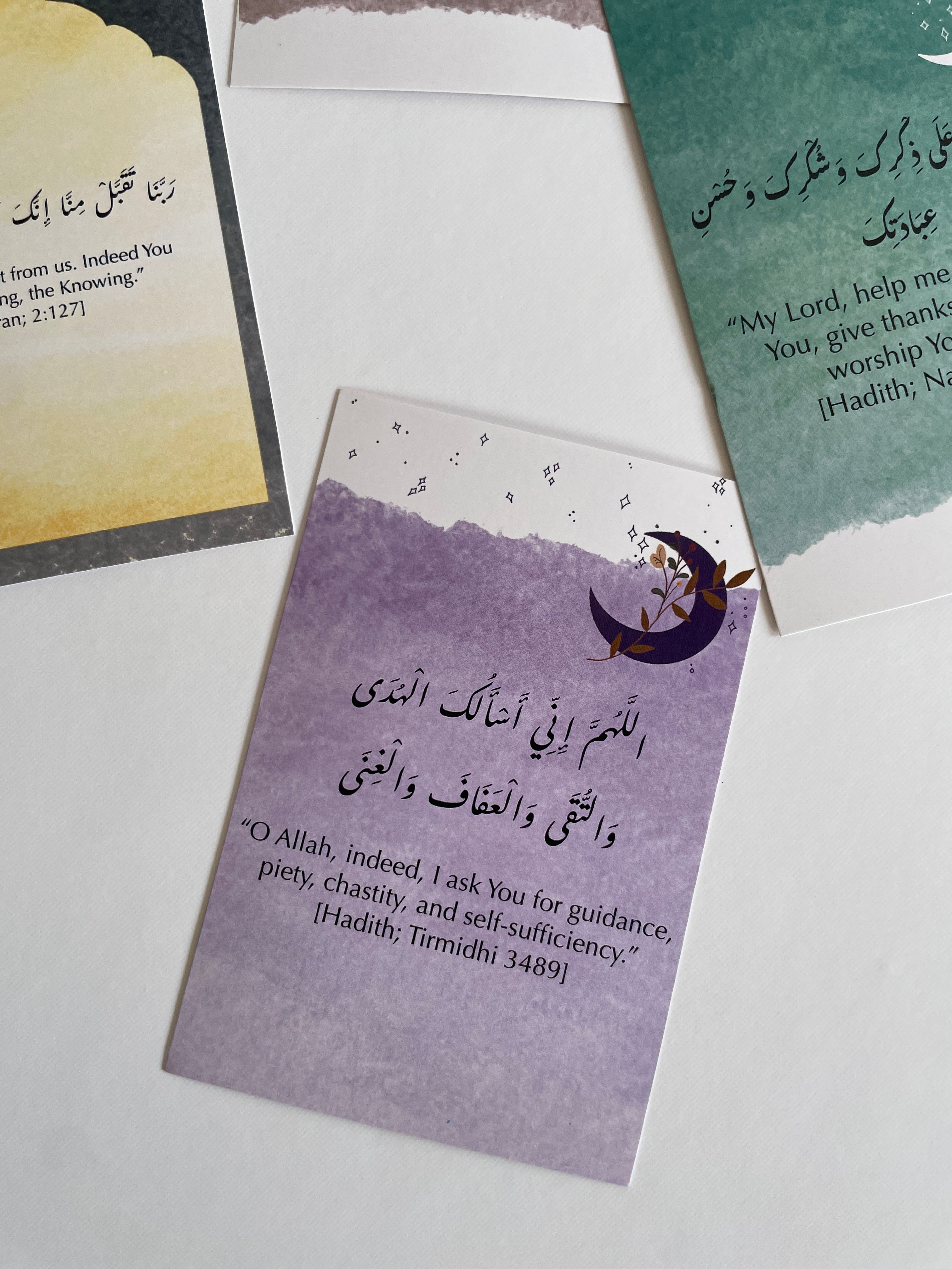 Dua Cards with Wooden Holder