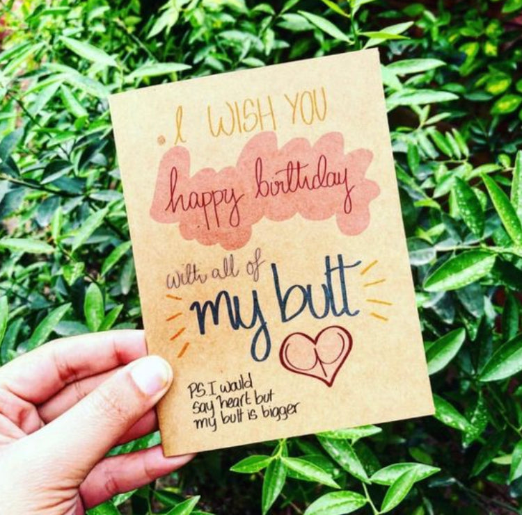 HBD My Butt Card