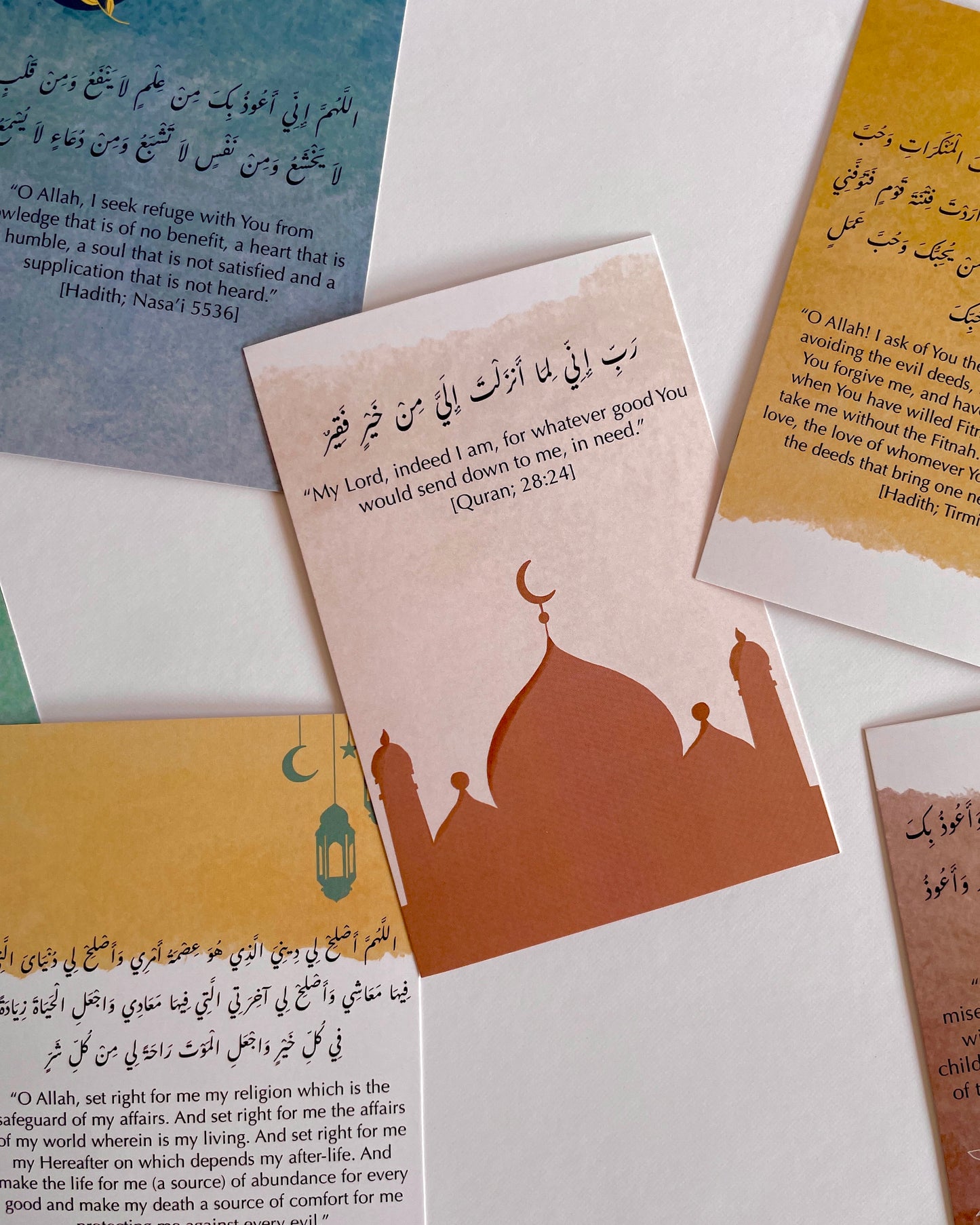 Dua Cards with Wooden Holder
