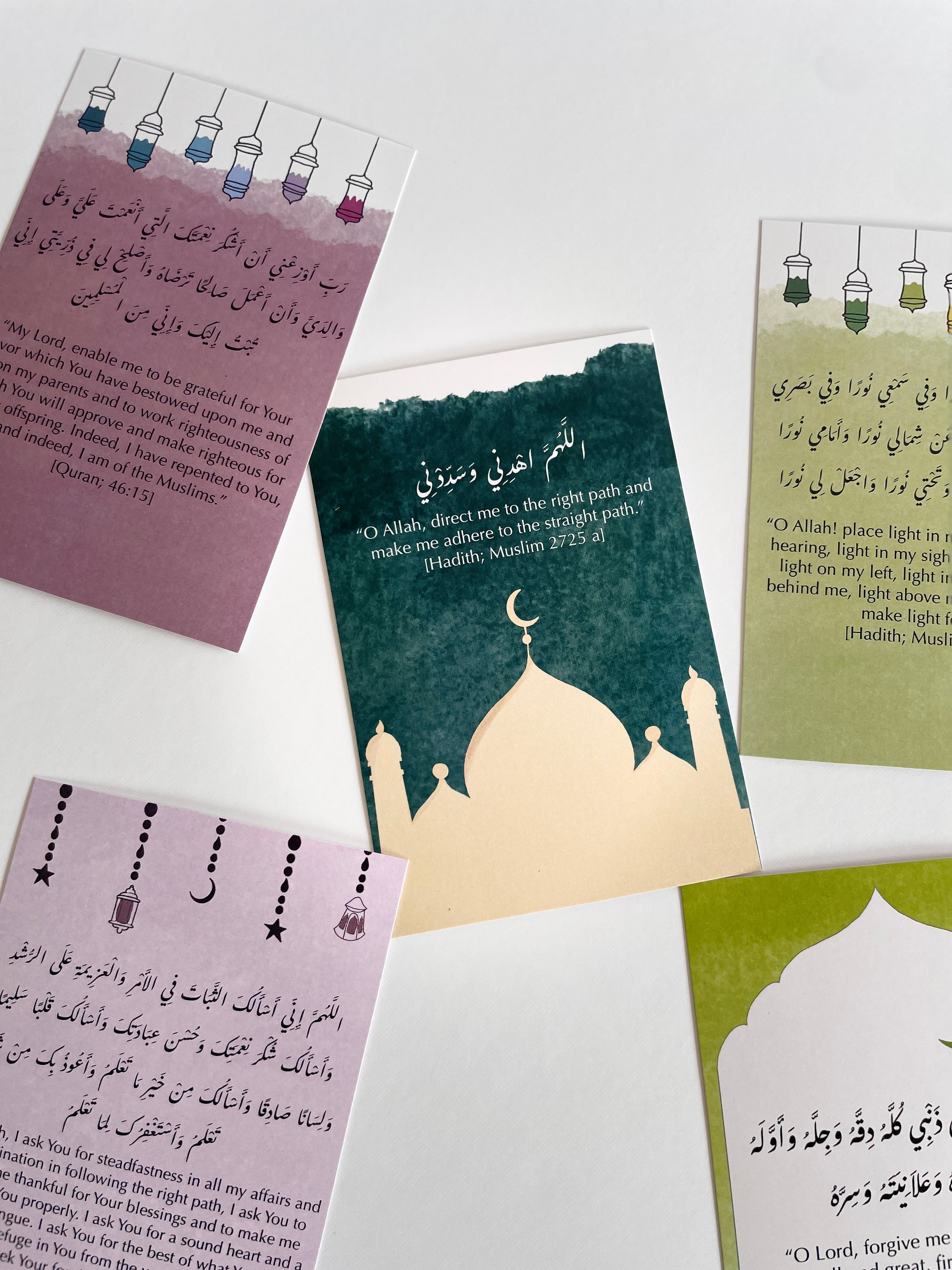 Dua Cards with Wooden Holder